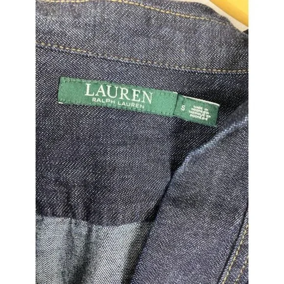 Lauren Ralph Lauren Denim Short‎ Sleeve Shift Dress Women's Small - Picture 13 of 14